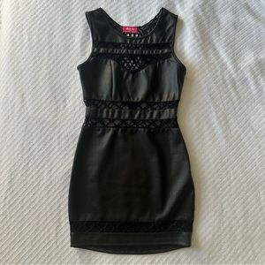 Faux Leather Mini Dress